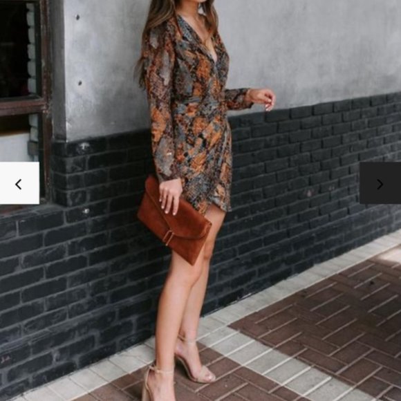 NWOT Vici Snakeskin Print Dress - Picture 3 of 6
